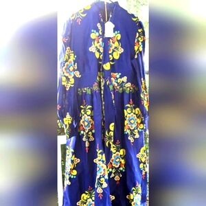 African Ankara Maxi  Dress Floral